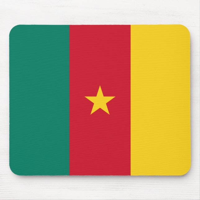 Tapis De Souris Drapeau patriotique du Cameroun (Devant)
