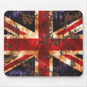 Tapis De Souris Drapeau patriotique rouillé du Royaume-Uni