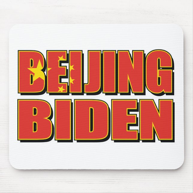 Tapis De Souris Drapeau Pékin-Biden-Chine. (Devant)