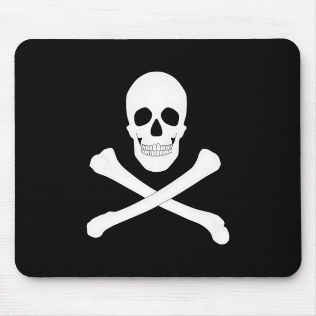 Tapis De Souris Drapeau Pirate (Jolly roger) (Devant)