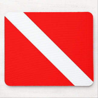 Tapis De Souris Drapeau Plongée Plongée Plongée Plongée Diver Down