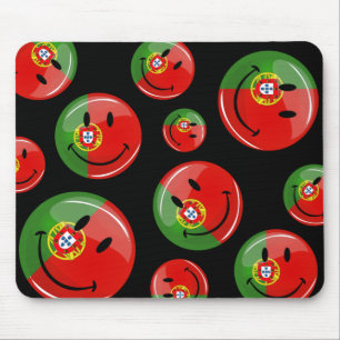 Tapis De Souris Drapeau portugais souriant