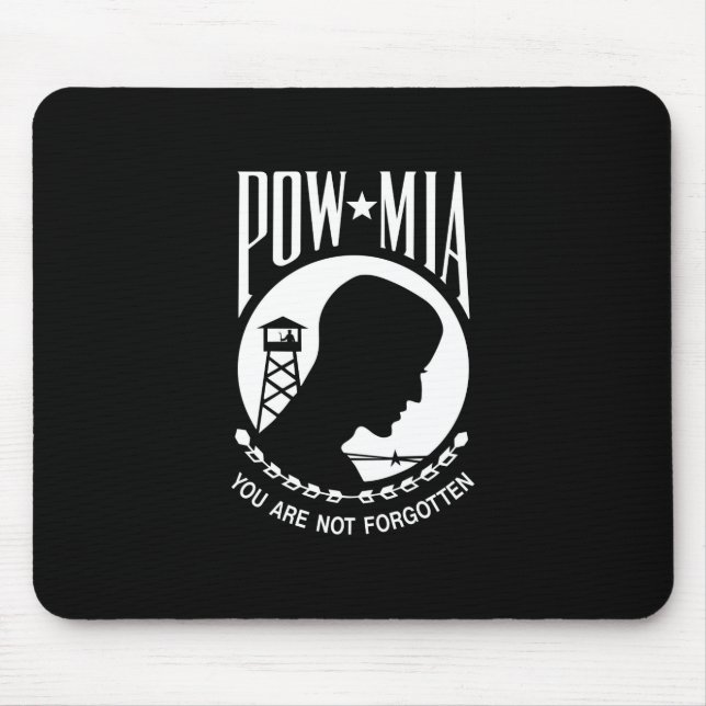 Tapis De Souris Drapeau POW MIA : Soldats disparus de la guerre du (Devant)
