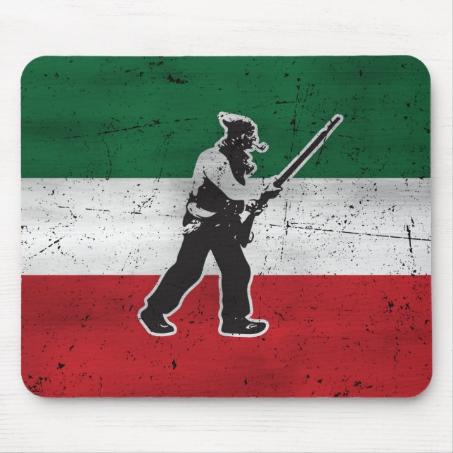 Tapis De Souris Drapeau Québec et Patriote Henri Julien érodé (Devant)