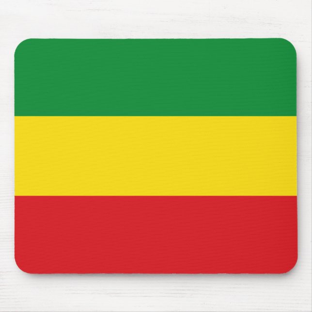 Tapis De Souris Drapeau rastafarien Rasta Ethiopie (Devant)