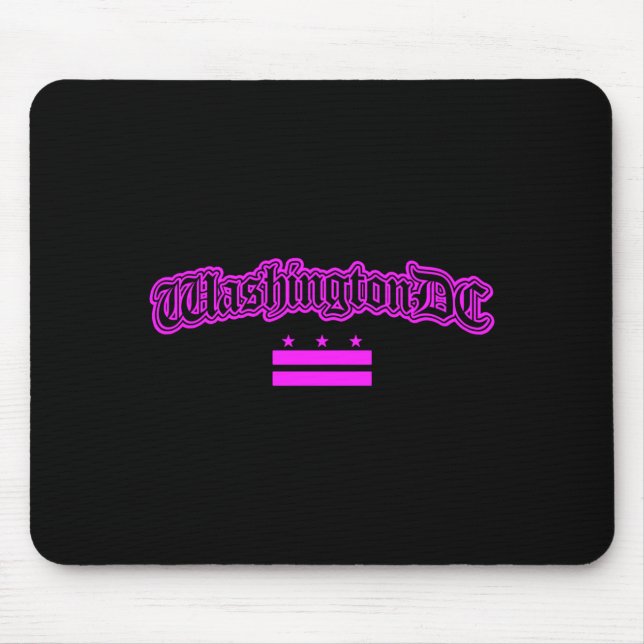 Tapis De Souris Drapeau rose de Washington Dc pour femmes et fille (Devant)