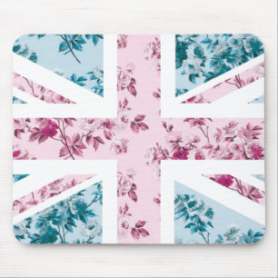 Tapis De Souris Drapeau rose d'Union Jack les Anglais (R-U) de cru
