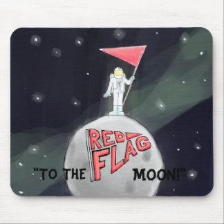 Tapis De Souris Drapeau Rouge Officiel De La Lune Mousepad !