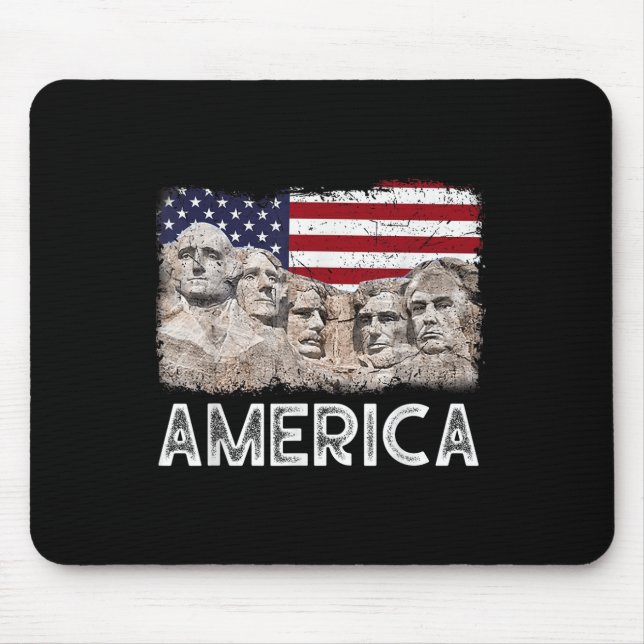 Tapis De Souris Drapeau Rushmore du 45e Rushmore Mount American (Devant)