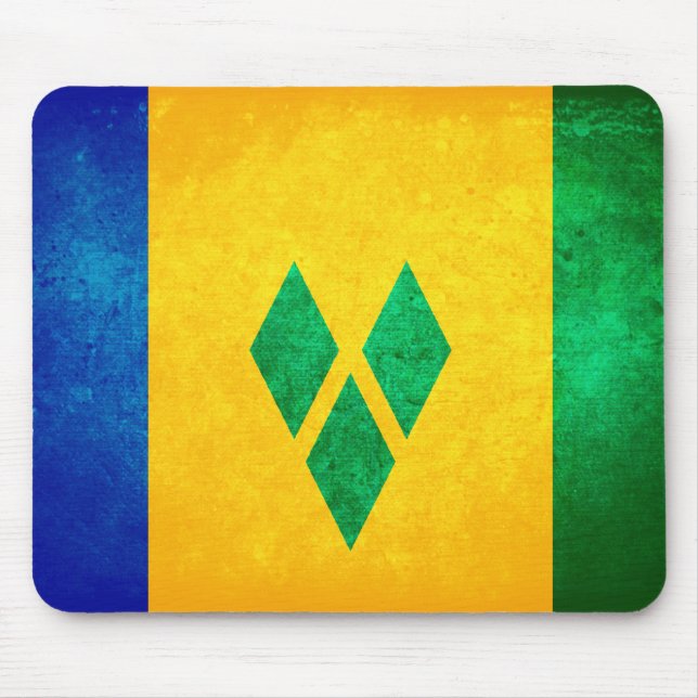 Tapis De Souris Drapeau Saint-Vincent-et-les Grenadines (Devant)