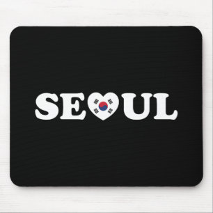 Tapis De Souris Drapeau Seoul Love Heart Taegeukgi