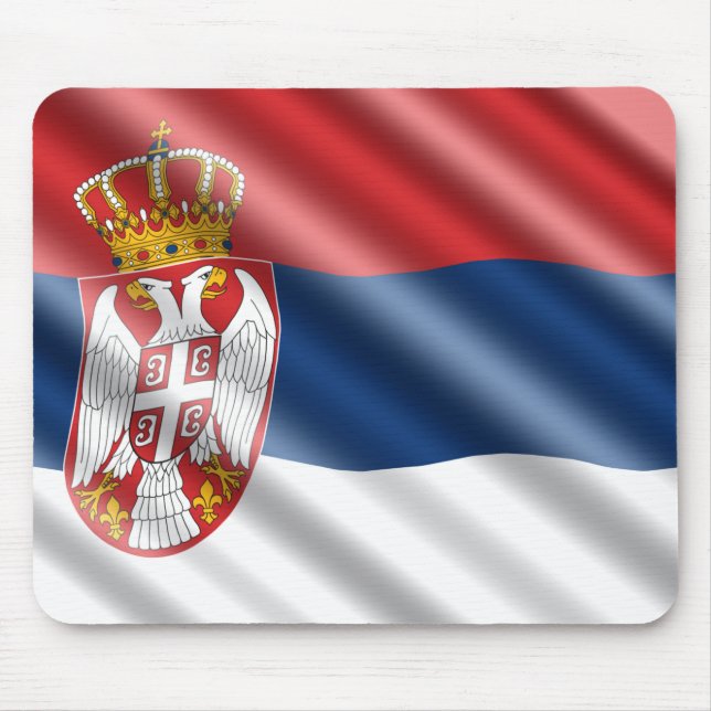 Tapis De Souris Drapeau serbe (Devant)