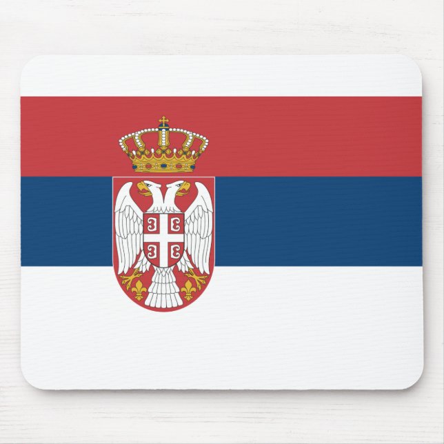 Tapis De Souris Drapeau Serbie (Devant)