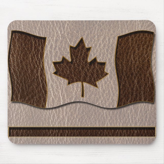 Tapis De Souris Drapeau simili cuir du Canada mou (Devant)