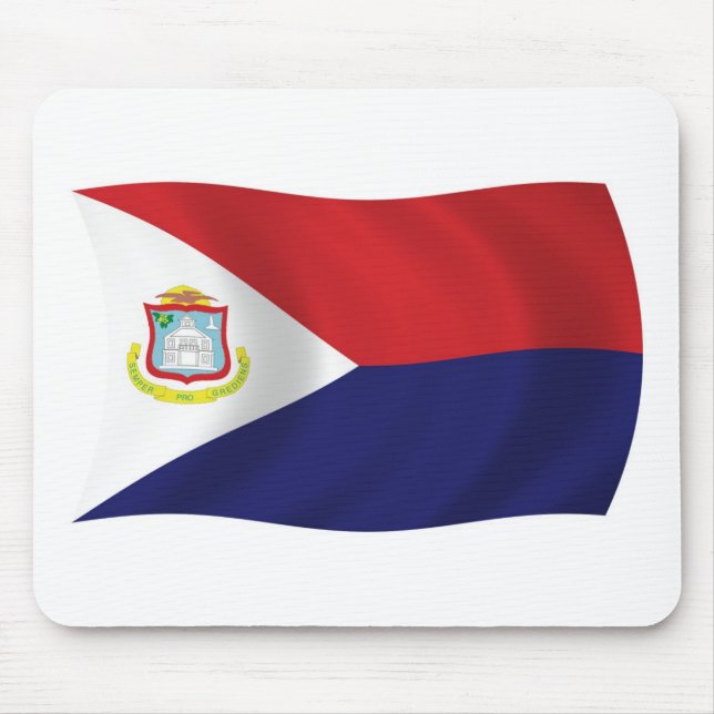 Tapis De Souris Drapeau Sint Maarten Mousepad (Devant)