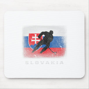 Tapis De Souris Drapeau slovaque de hockey sur glace