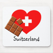 Drapeau suisse en forme de chocolat et de coeur