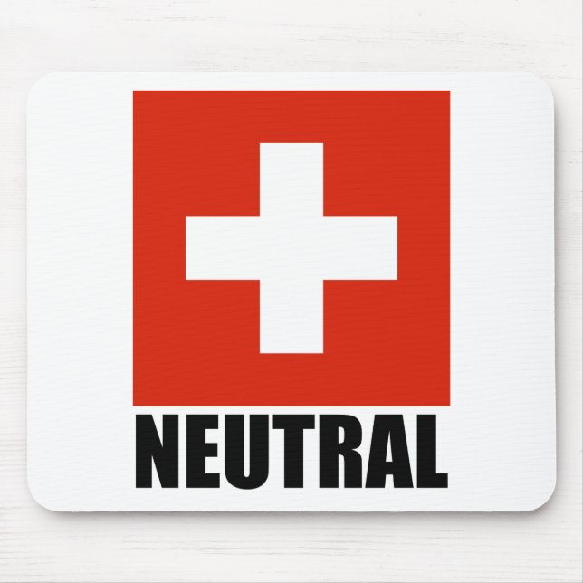 Tapis De Souris (Drapeau suisse) Mousepad NEUTRE (Devant)