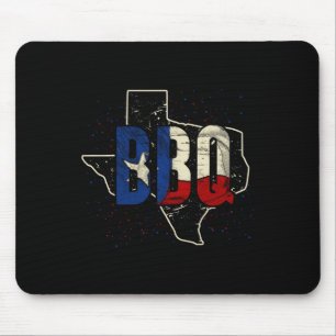 Tapis De Souris Drapeau Texan Cadeau Américain Fier BBQ Texas