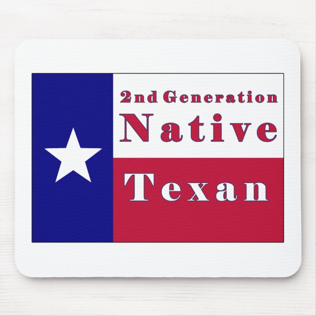 Tapis De Souris Drapeau texan natif de 2e génération (Devant)