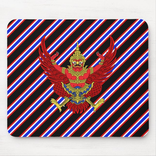 Tapis De Souris Drapeau thaïlandais de rayures (Devant)