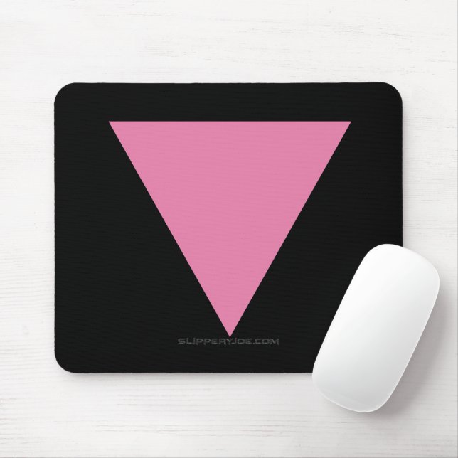Tapis De Souris Drapeau triangle rose de SlipperyJoe's symbole ros (Avec souris)