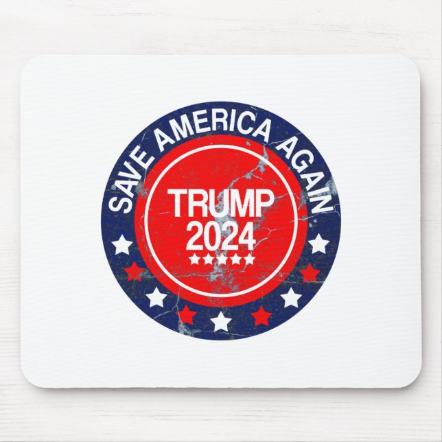 Tapis De Souris drapeau trump 2024 sauver l'amérique (Devant)