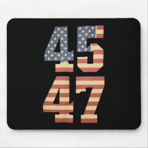 Tapis De Souris Drapeau Trump 45 47 Vintage Amérique USA