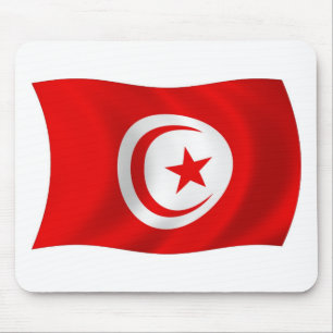 Tapis De Souris Drapeau tunisien Mousepad