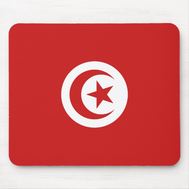 Tapis De Souris Drapeau tunisien Mousepad (Devant)