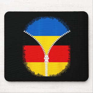 Tapis De Souris Drapeau Ukraine Allemagne Fermeture éclair ukraini