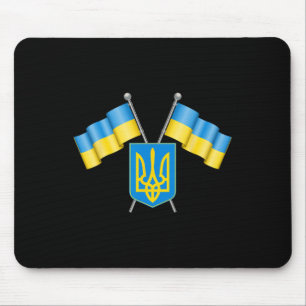 Tapis De Souris Drapeau Ukraine Emblème Coat Armoiries Emblème nat