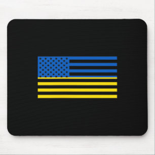 Tapis De Souris Drapeau Ukraine États-Unis Citoyen Américain Ukrai