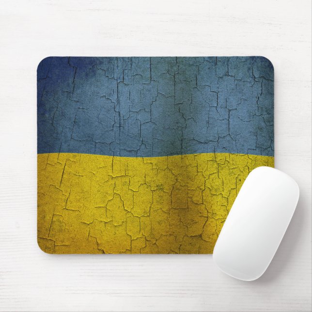 Tapis De Souris Drapeau ukrainien (Avec souris)