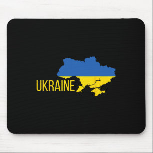 Tapis De Souris Drapeau ukrainien Carte Amour Soutien Ukrainiens U