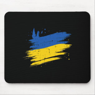 Tapis De Souris Drapeau ukrainien en détresse Femmes patriotiques