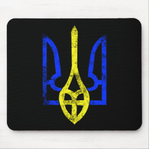 Tapis De Souris Drapeau ukrainien symbole ukrainien antique vintag