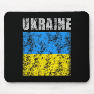 Tapis De Souris Drapeau ukrainien vintage ukrainien Fierté 9