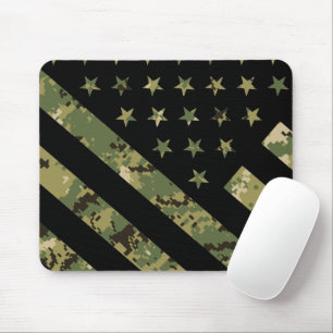 Tapis De Souris Drapeau US du Camouflage numérique militaire
