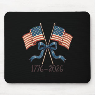 Tapis De Souris Drapeau USA 250e anniversaire des Amériques Noeud