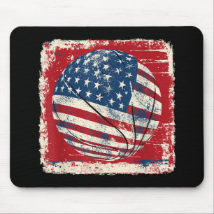 Tapis De Souris Drapeau USA Basketball du 4 juillet