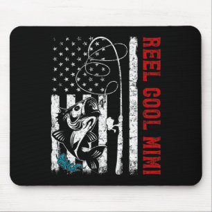 Tapis De Souris Drapeau Usa Bobine Mimi Cool Pêcheur Pêche