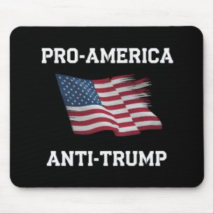Tapis De Souris Drapeau USA vintage anti Trump pro Amérique