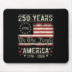 Tapis De Souris Drapeau Vintage 250 Ans Américain 1776 2026 250e É