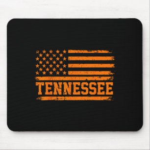 Tapis De Souris Drapeau vintage du Tennessee tn orange fière de l'