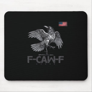 Tapis De Souris Drapeau vintage F-Caw-F Vache Oiseau Drôle USA Hum