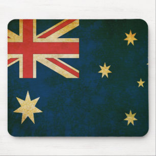 Tapis De Souris Drapeau vintage Grunge Australia