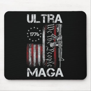 Tapis De Souris Drapeau Vintage Usa Ultra Mega Gun Usa Fête Du 4 J