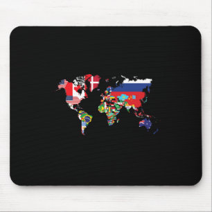 Tapis De Souris Drapeaux Des Pays Du Monde Carte Internationale