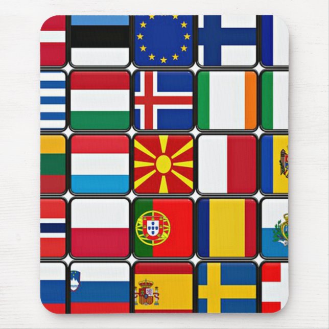 Tapis De Souris Drapeaux du monde (Devant)